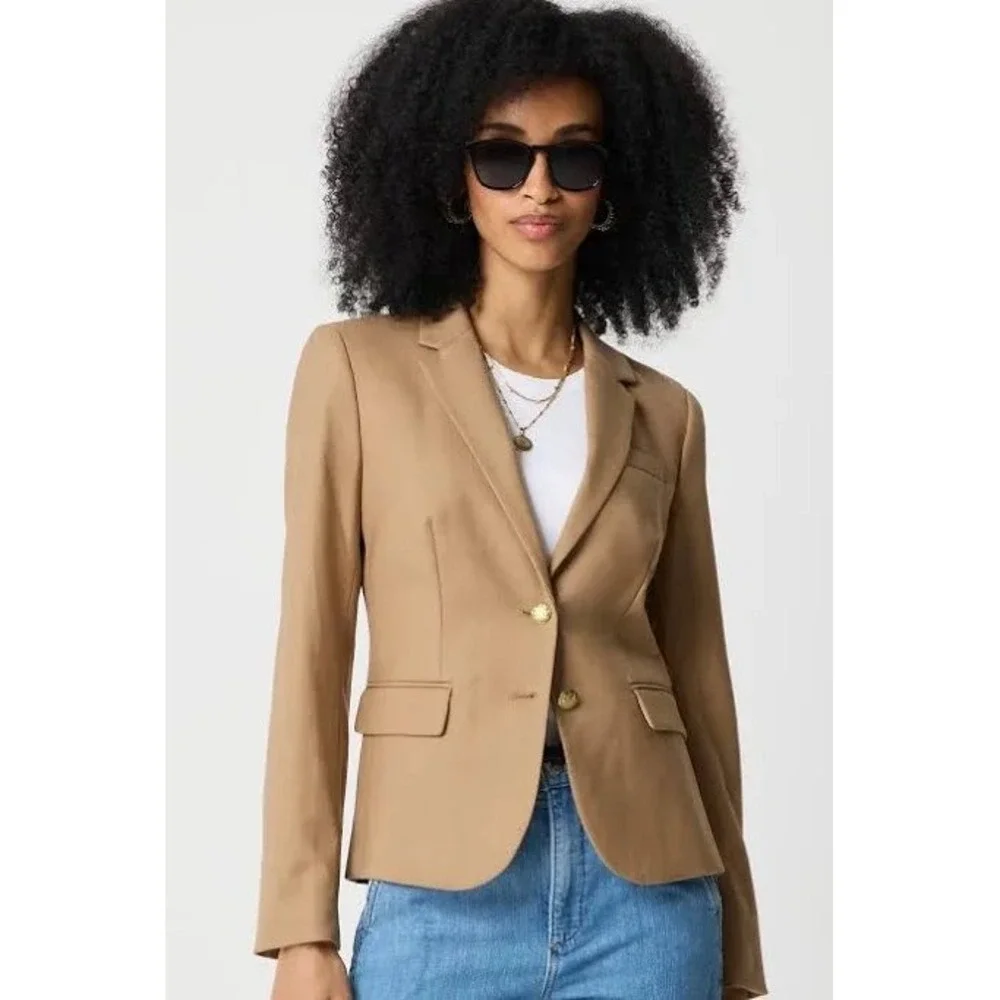 J.Crew women's tan Schoolboy blazer size XS